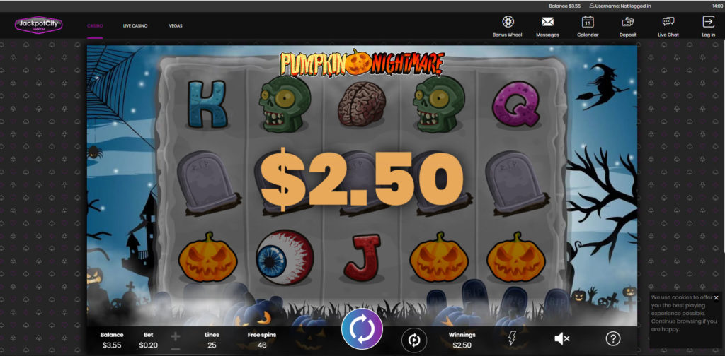 Pumpkin Nightmare 25 Lines